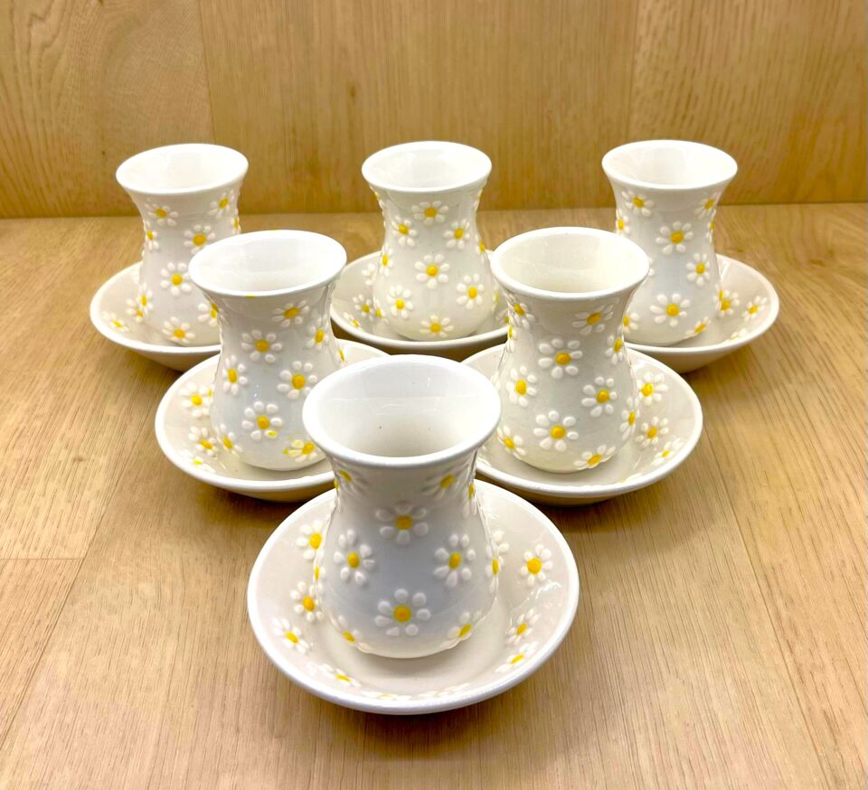 SERAMİK PAPATYA BARDAK TAKIMI