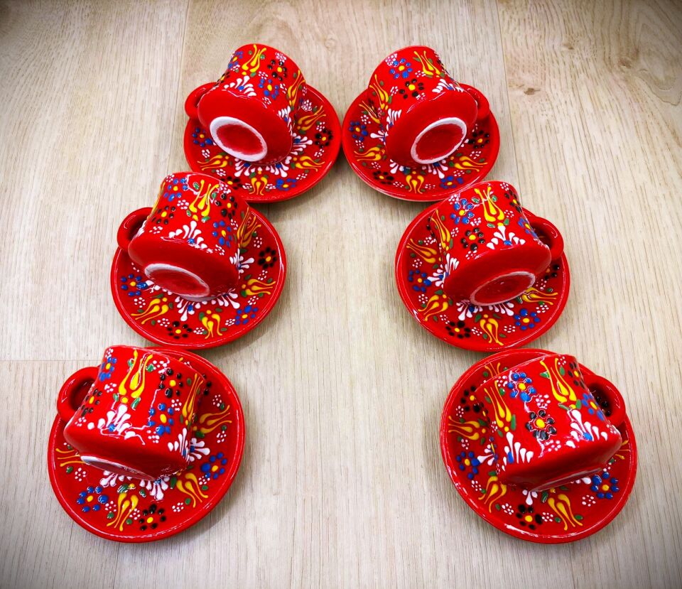 KAZAN FİNCAN TAKIMI-Kırmızı