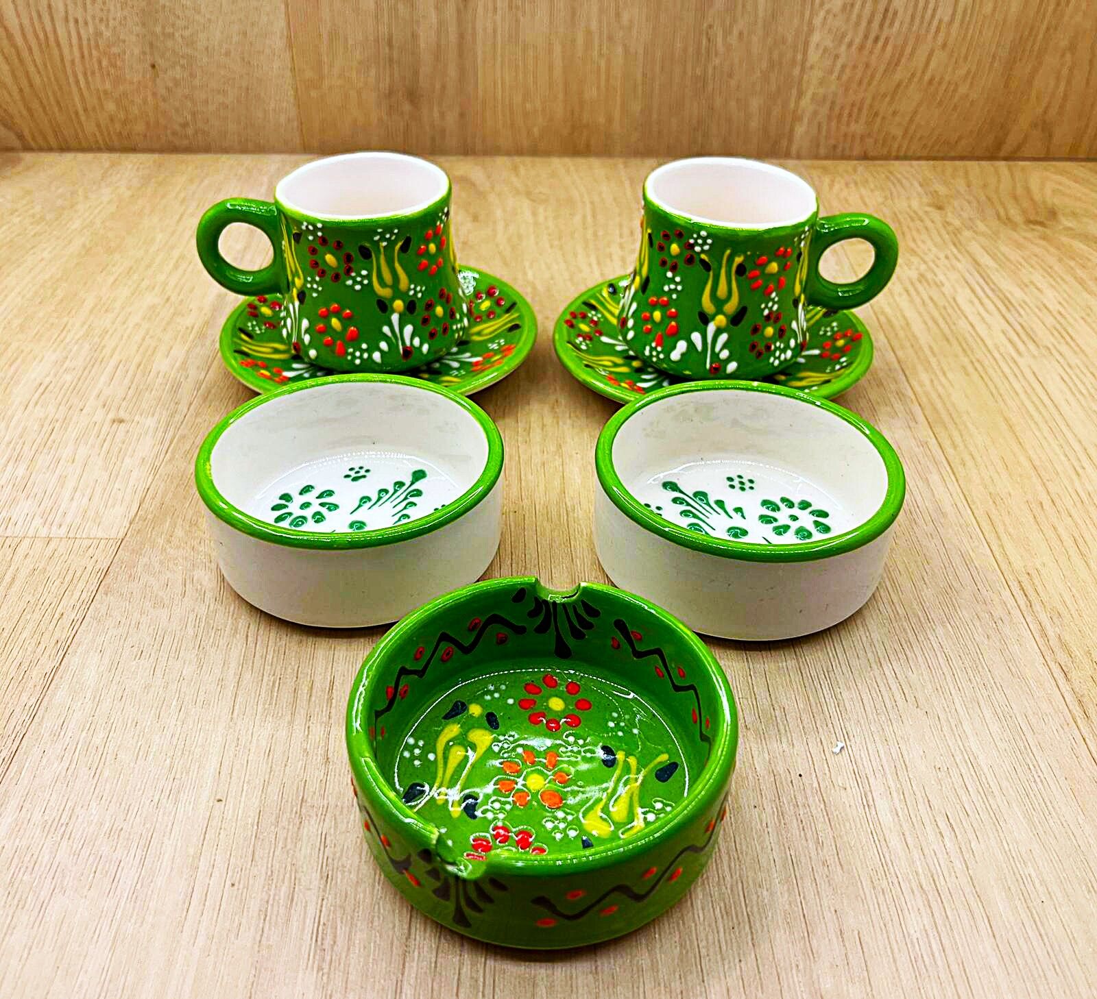 SERAMİK SUNUM SETİ-Açık yeşil