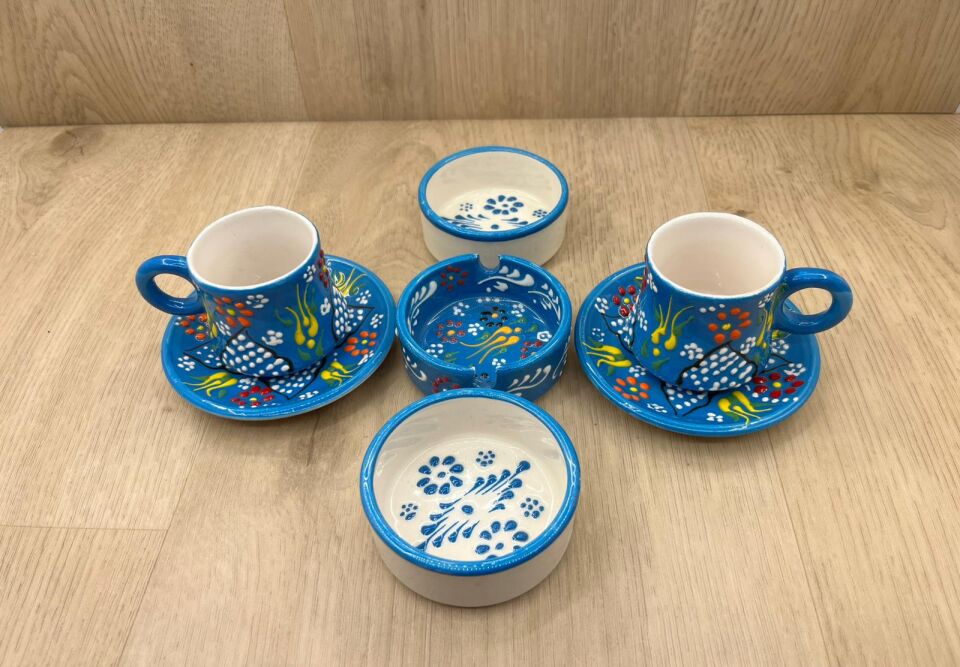 SERAMİK SUNUM SET-Mavi