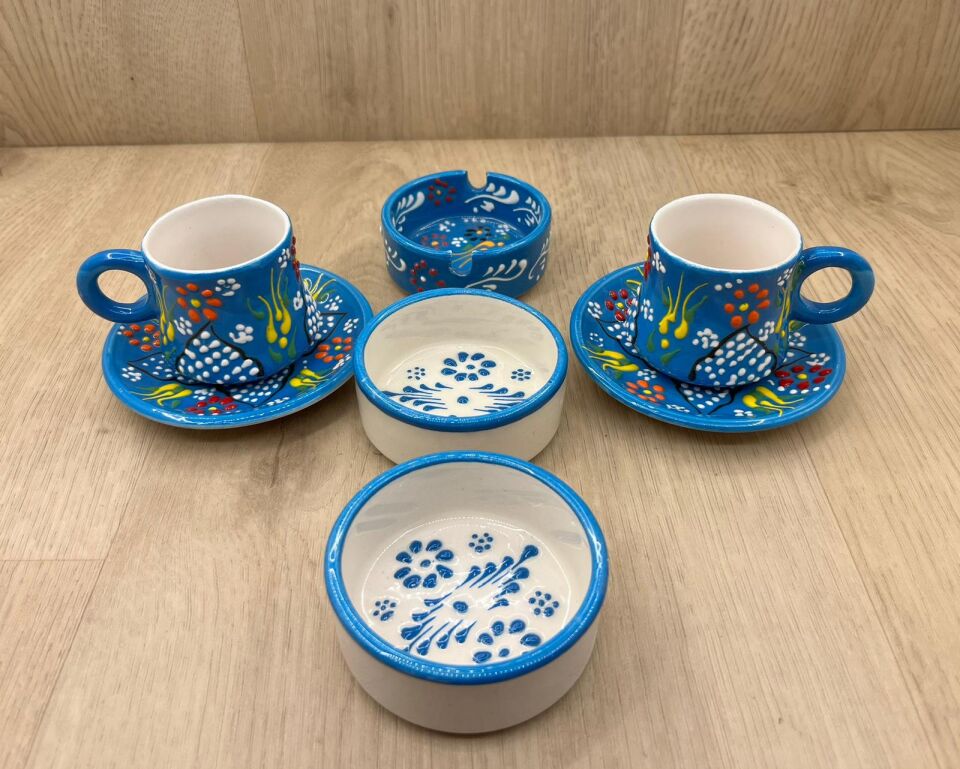 SERAMİK SUNUM SET-Mavi