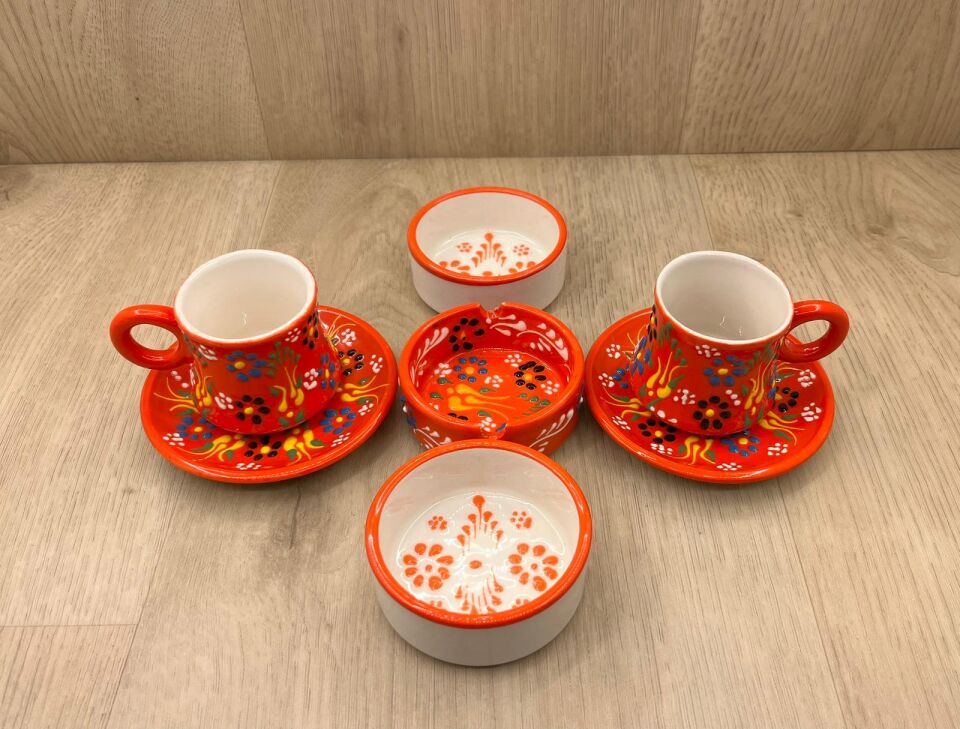 SERAMİK SUNUM SETİ-Turuncu