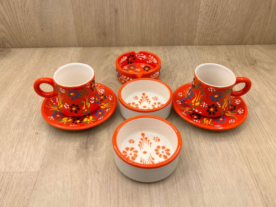 SERAMİK SUNUM SETİ-Turuncu