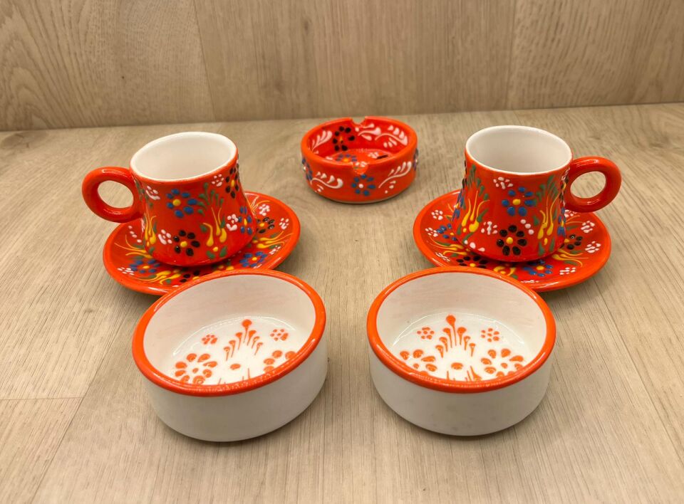 SERAMİK SUNUM SETİ-Turuncu